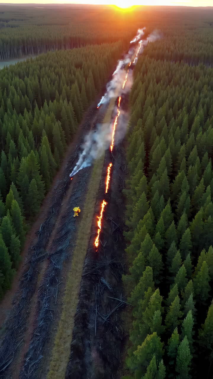 Controlled Burn in Pine Forest