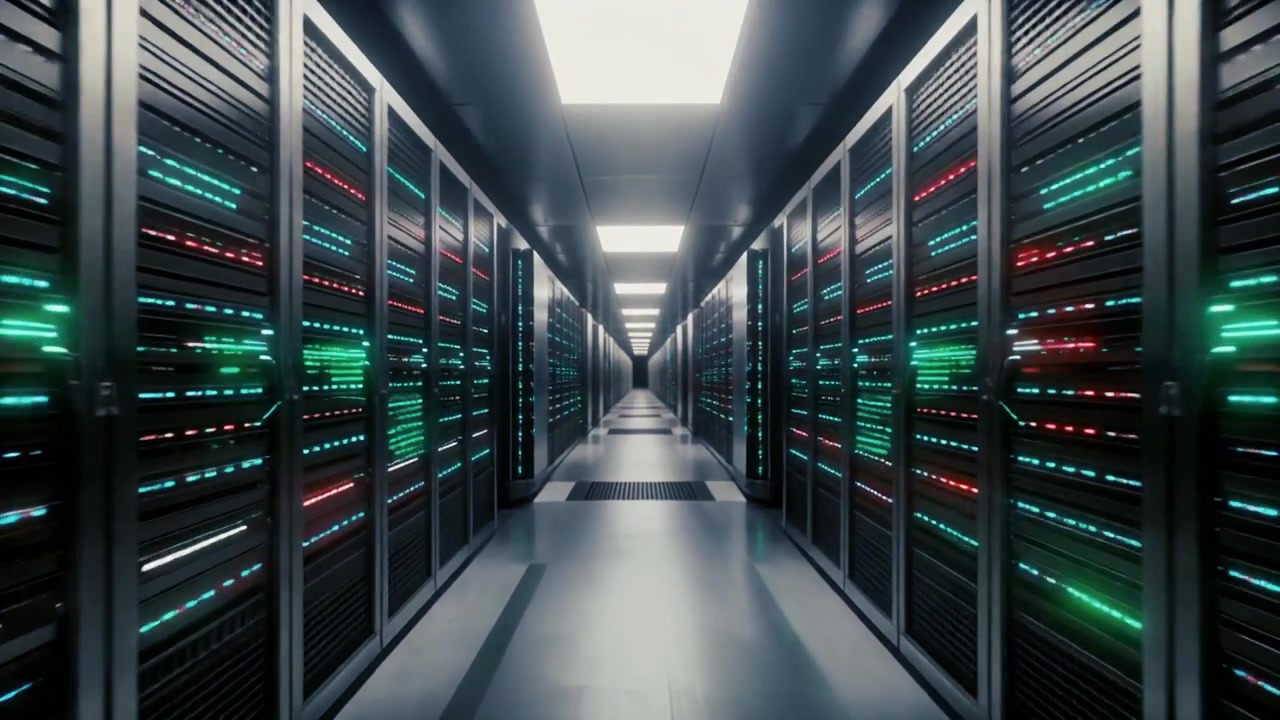 Moving Through a Modern Data Center Server Room
