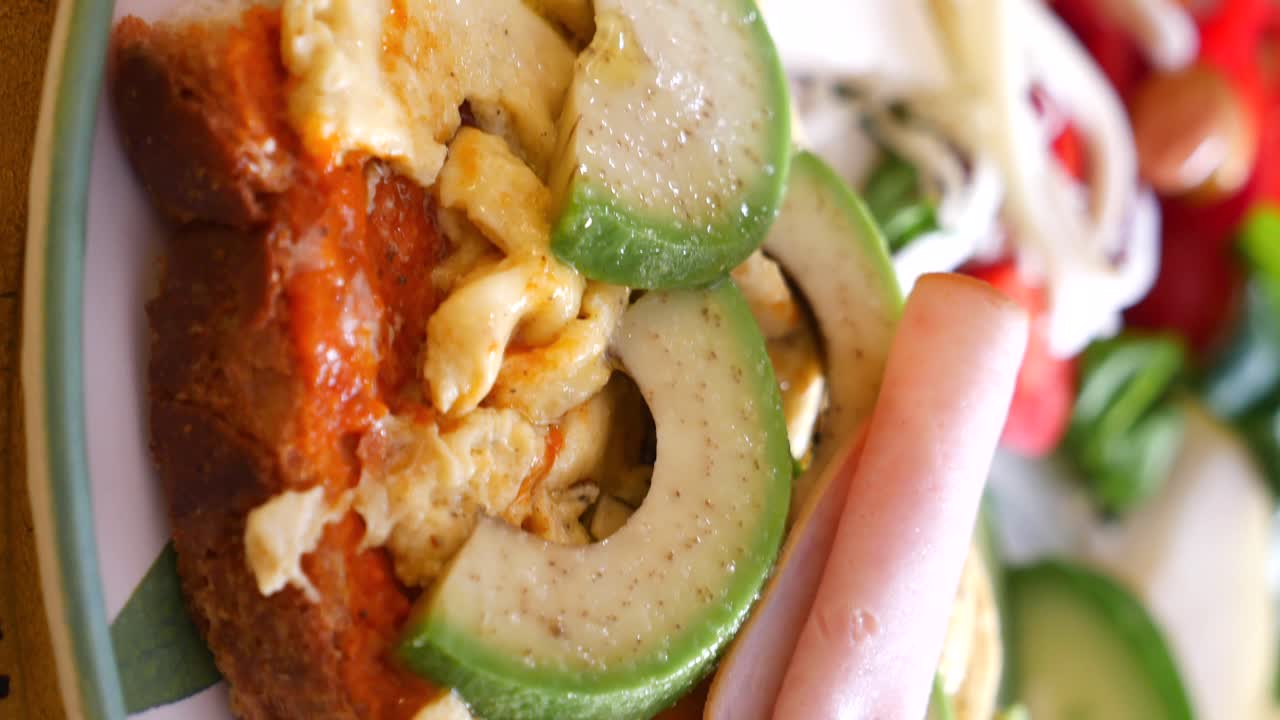 Avocado Toast with Ham and Egg