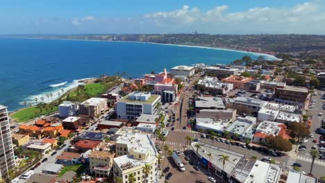 la jolla seaside community with ocean views in san diego, california, usa