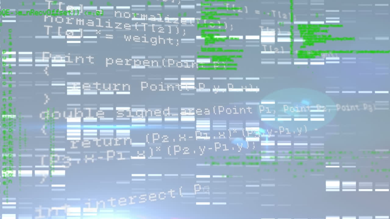 Animation of data processing on white background