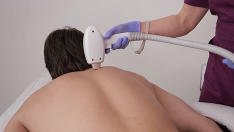 laser hair removal treatment on back