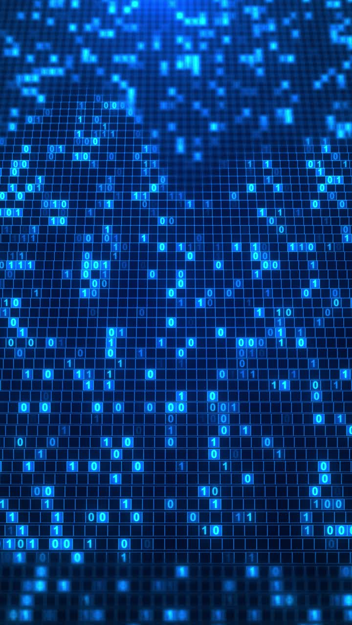 Aliran data digital big data transfer penyimpanan data blockchain server internet kecepatan tinggi biner