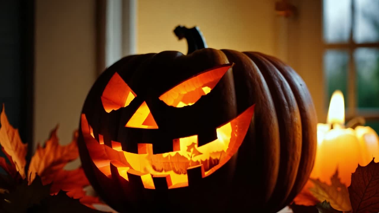 A Glowing Jack-o'-Lantern for Halloween
