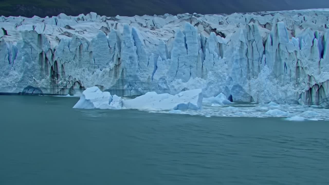 Majestic Glacier Landscape: An Awe-Inspiring View of Ice Formations and Serene Waters Captured in Stunning Detail