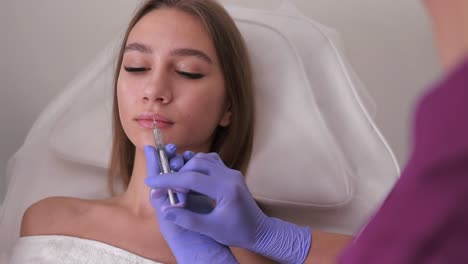 procedimiento de inyección cosmética