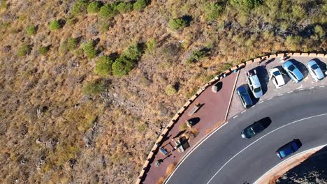 Beautiful aerial drone footage at a random mountain in Tenerife