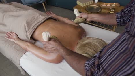 relaxing massage session