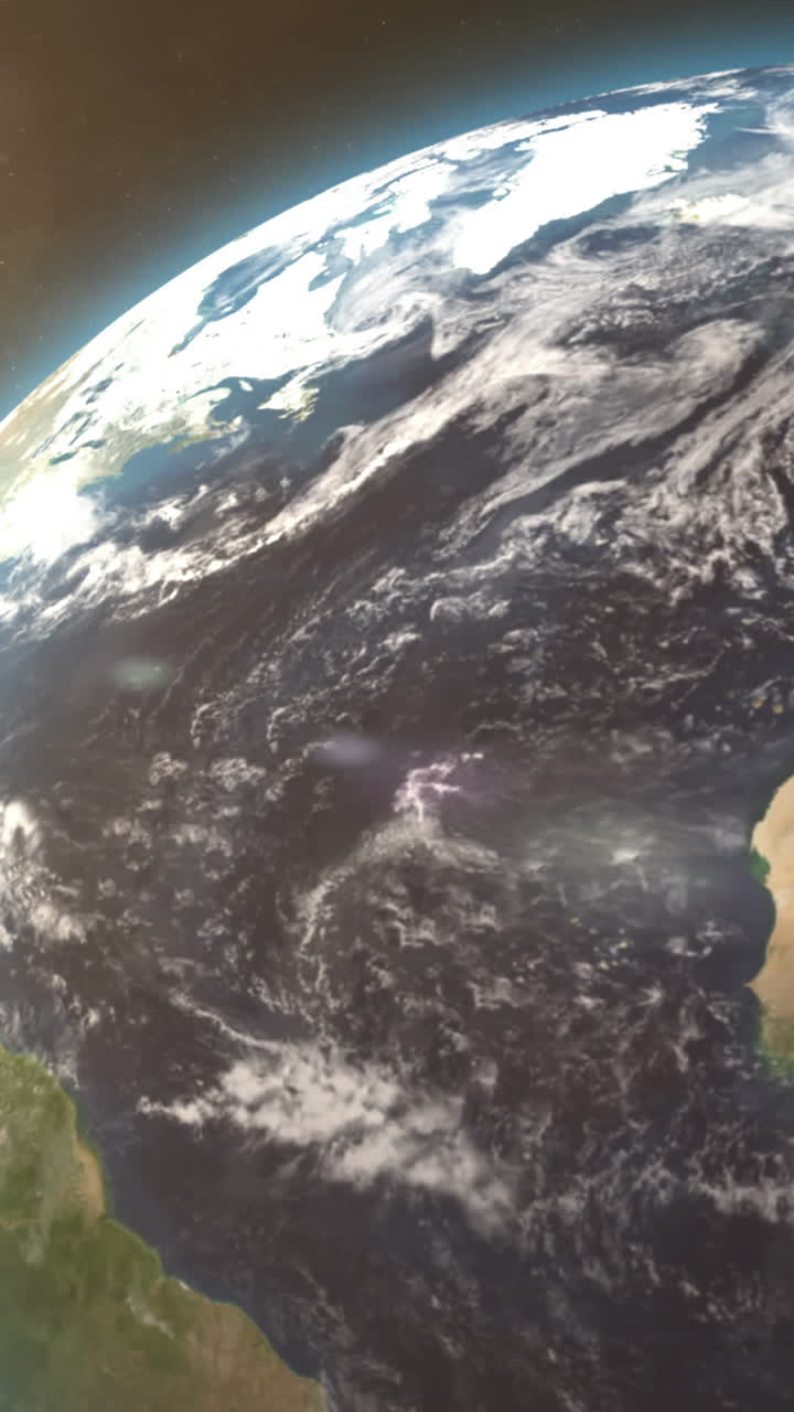 la tierra giratoria y el sol brillante