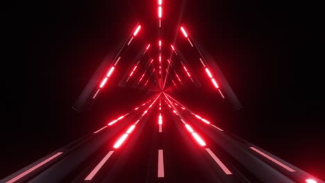 túnel de neón rojo