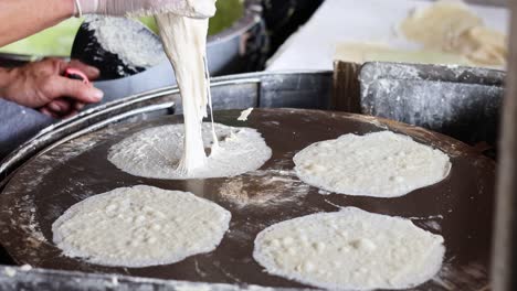 sequential preparation of cotton candy crepes