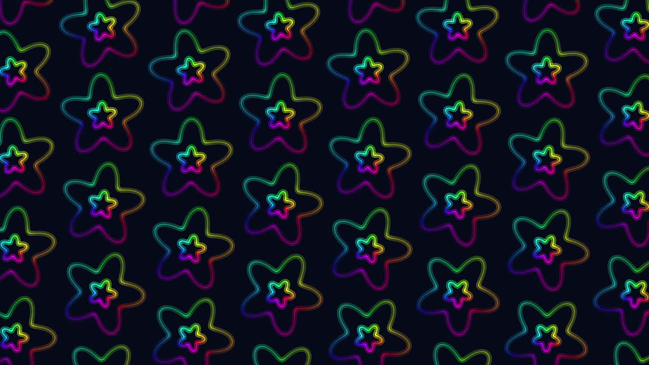 patrón de estallido estelar de arco iris vibrante en fondo negro