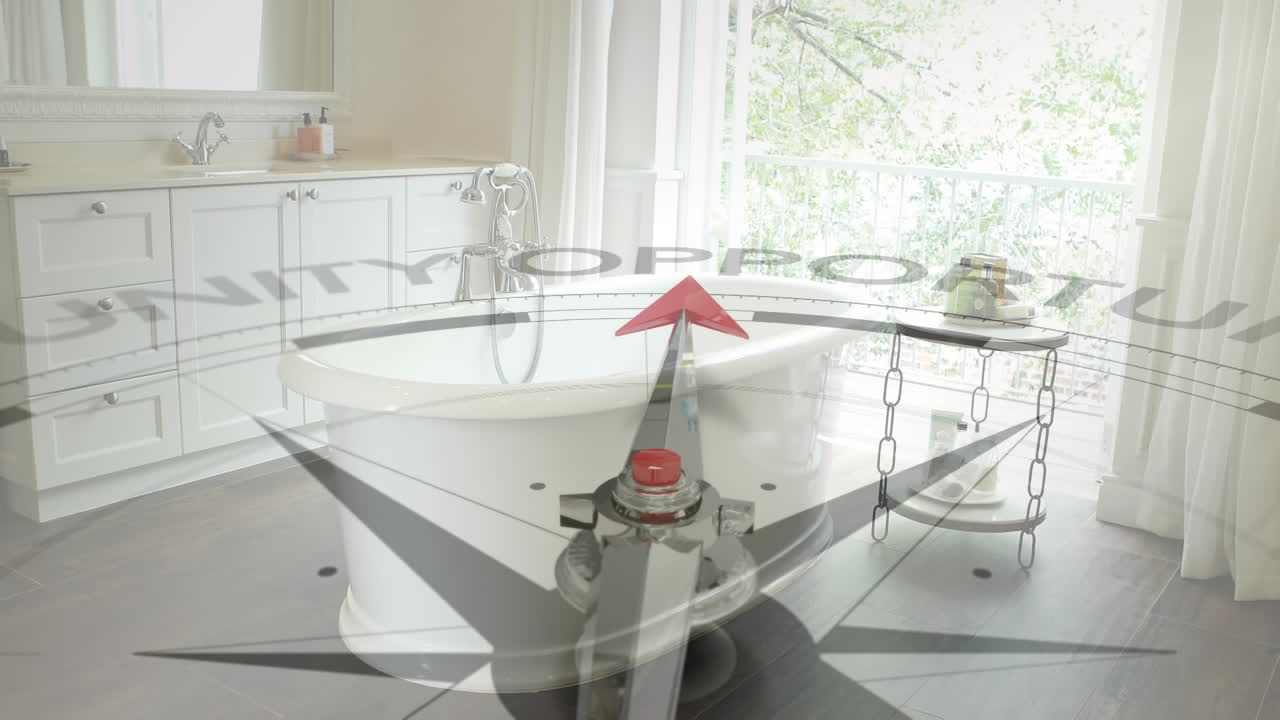 욕실 위의 나침반 기회.