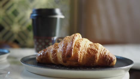 croissant and coffee