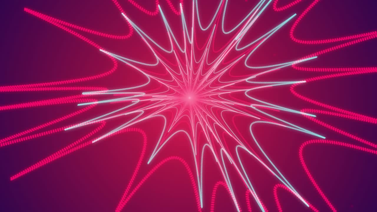 Abstract Neon Starburst Pattern