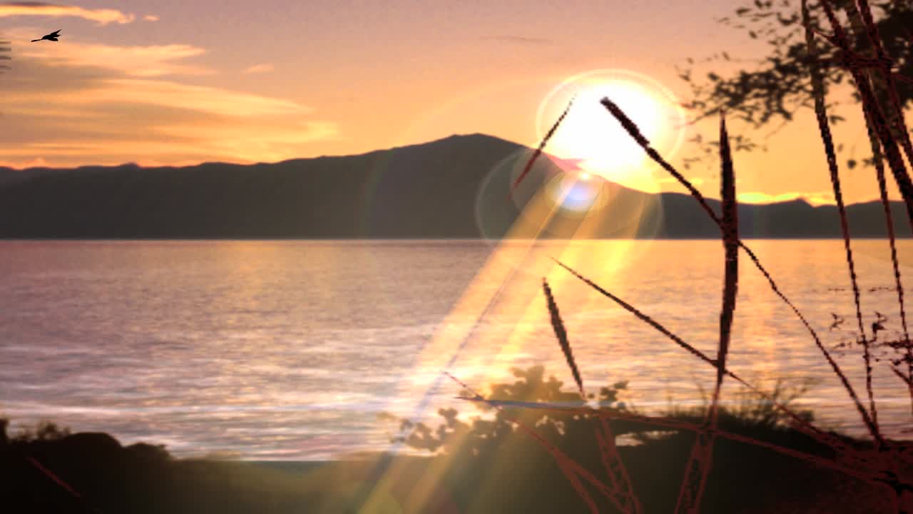 3d виртуальная студия на фоне восхода солнца