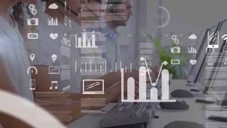 animación del procesamiento de datos con trabajadores en segundo plano