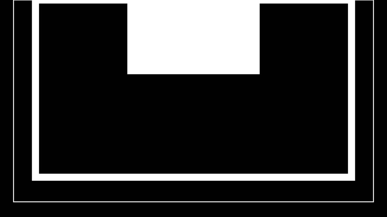 Abstract White Frame Expanding on Black Background