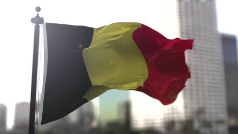 belgian national flag. belgium country waving flag. politics and news illustration