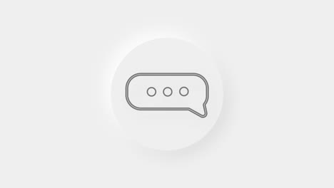 chat, speech bubble icon animation on white background. 4k