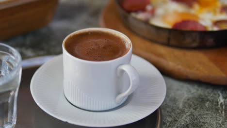 turkish coffee and breakfast