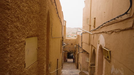 Befestigte-Stadt-Mit-Roten-Lehmhäusern-Im-M&#39;zab-Tal,-Ghardaia,-Algerien