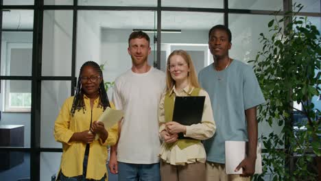 team portrait in modern office