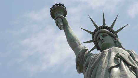 time lapse of clouds behind the statue of liberty in this shot which says patriotism and patriotic values 2