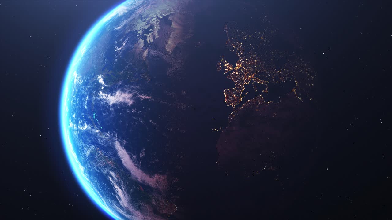 vista superior del planeta tierra desde el espacio centrándose en américa del norte