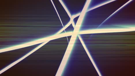 Animation-of-glowing-lines-moving-in-hypnotic-motion-with-horizontal-lines