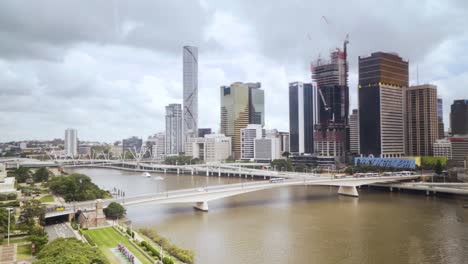 brisbane city skyline shot from up high