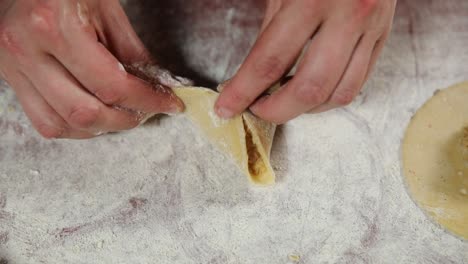 making homemade dumplings