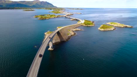 atlantic ocean road aerial footage norway