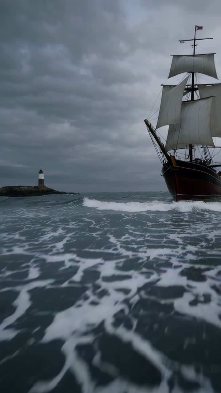 Stormy Seas and a Tall Ship