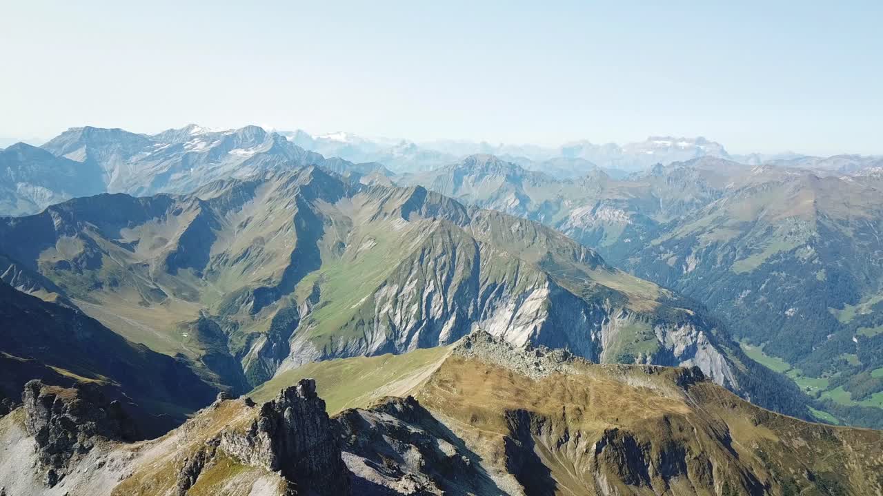 Aerial View of the Swiss Alps