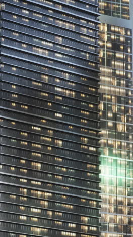 modern skyscrapers at night