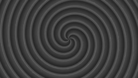 hipnotizante animación de transición en espiral de remolino en tonos negros y grises