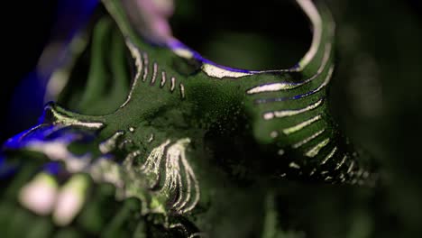 detailed close-up of a decorated skull