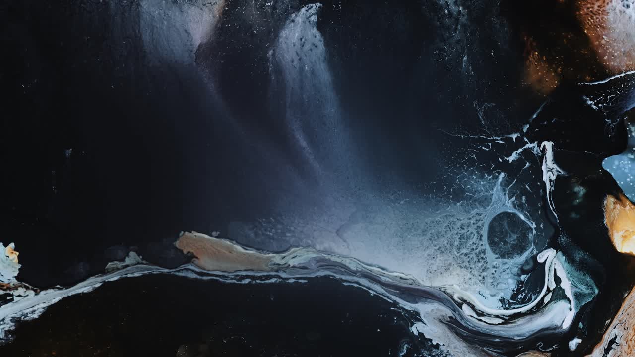 액체 잉크 배경, 초현실적인 우주, 바다