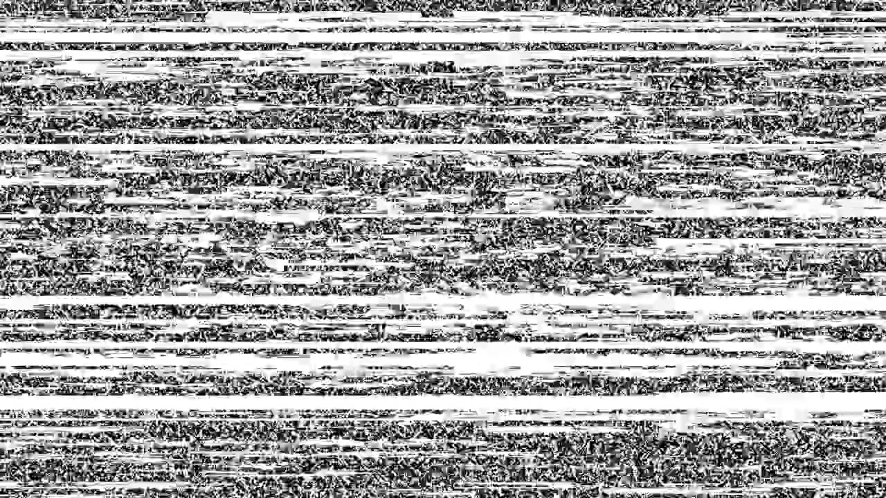 Black and White TV Static Noise and Interference