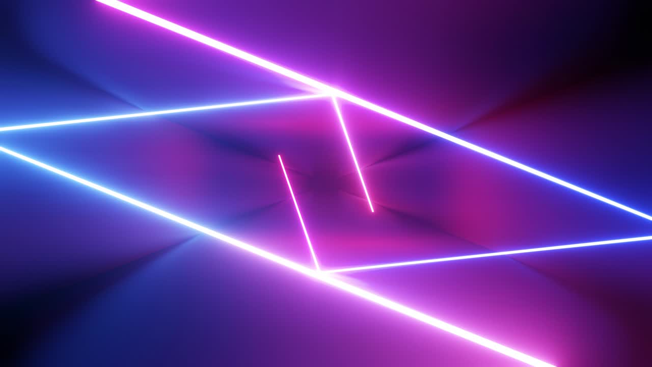 filmato di animazione laser astratta in tubo rettangolare