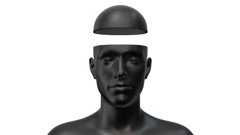 el cuerpo humano negro es un arte conceptual abstracto en color blanco, un personaje 3d realista, un hombre o una mujer en un estilo de movimiento moderno creativo, un diseño psicodélico de colores gráficos mínimos, una animación de bucle de moda brillante.