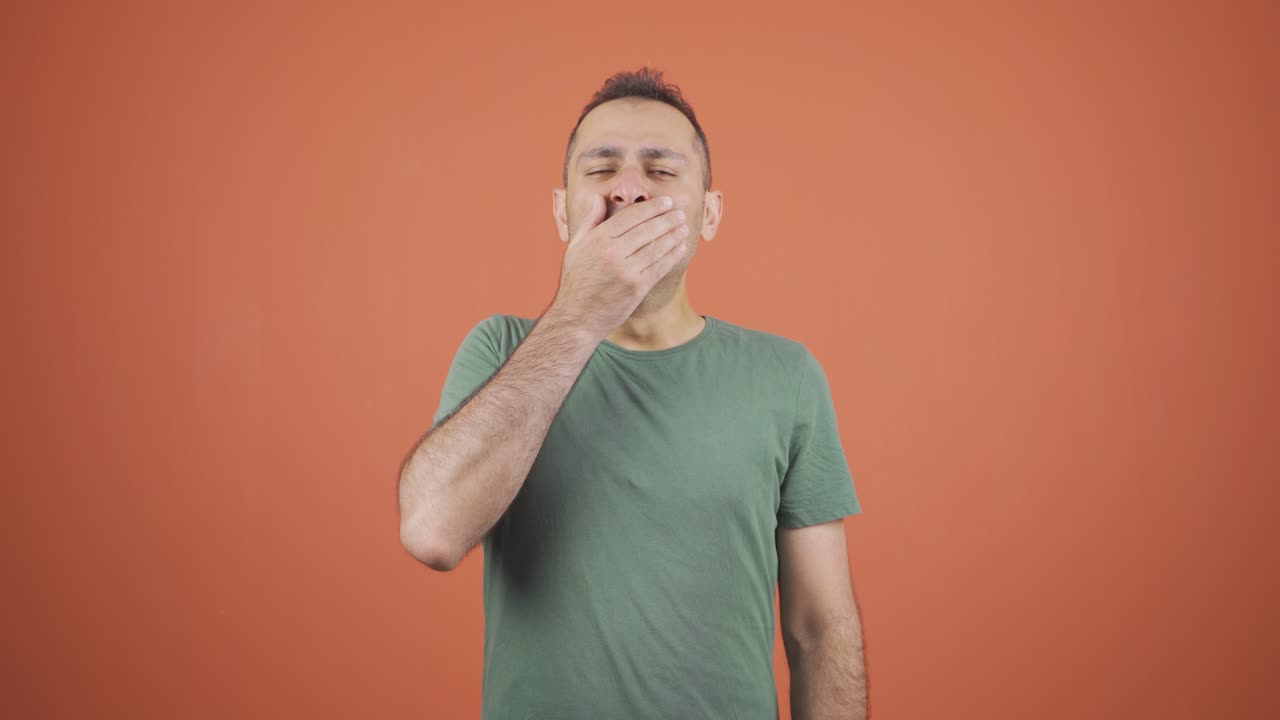 Yawning businessman.