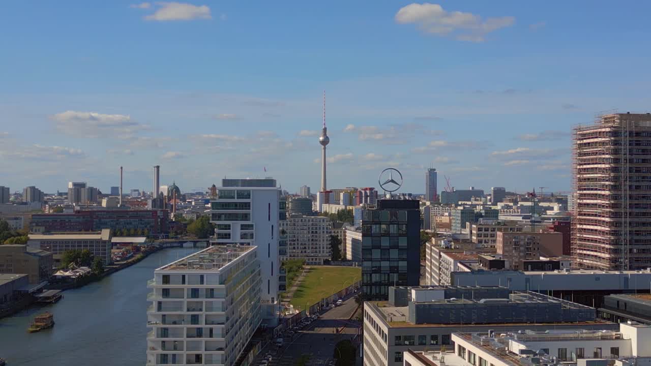 TV-tårn Berlin, sommerby, mur, grænse, flod