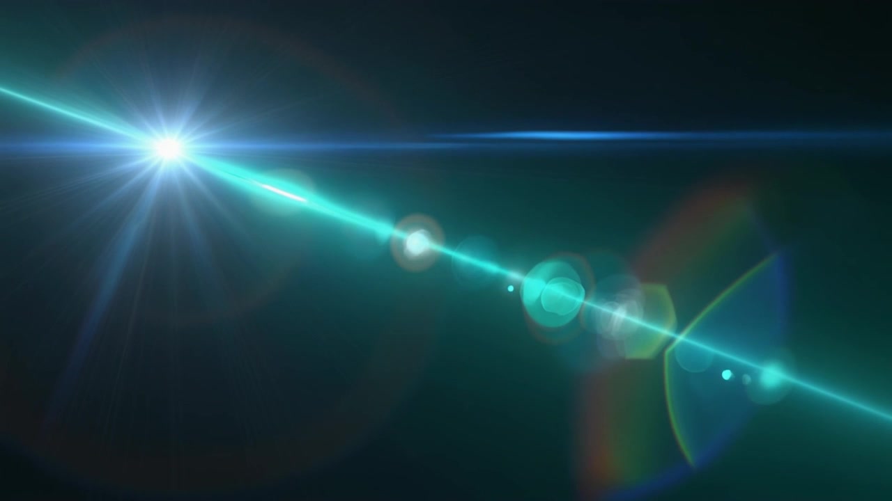 Effetto Flare Blu Brillante su Sfondo Scuro