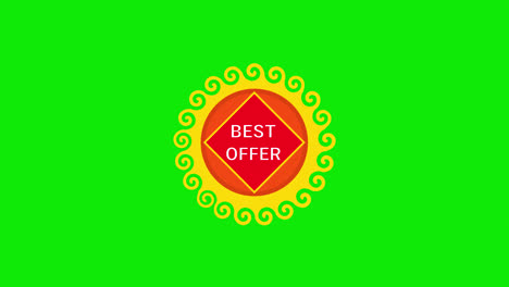 Best-Offer-Badge-Animation.-loop-animation-with-alpha-channel,-green-screen.