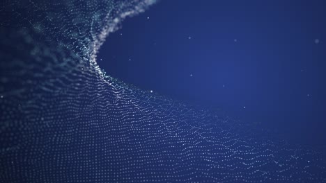concept of futuristic dots background. 4k video of technology background of many glowing particles.