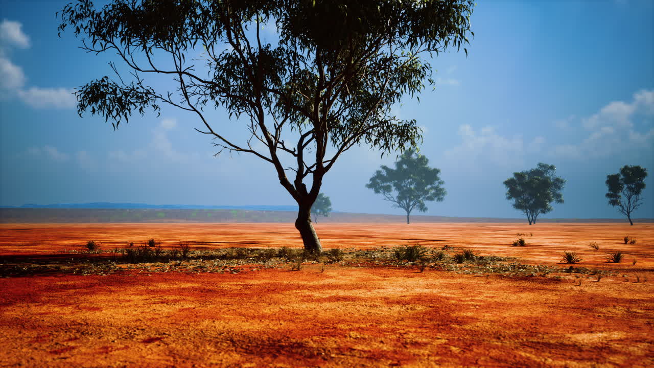 아프리카 풍경 의 아카시아 트라이스
