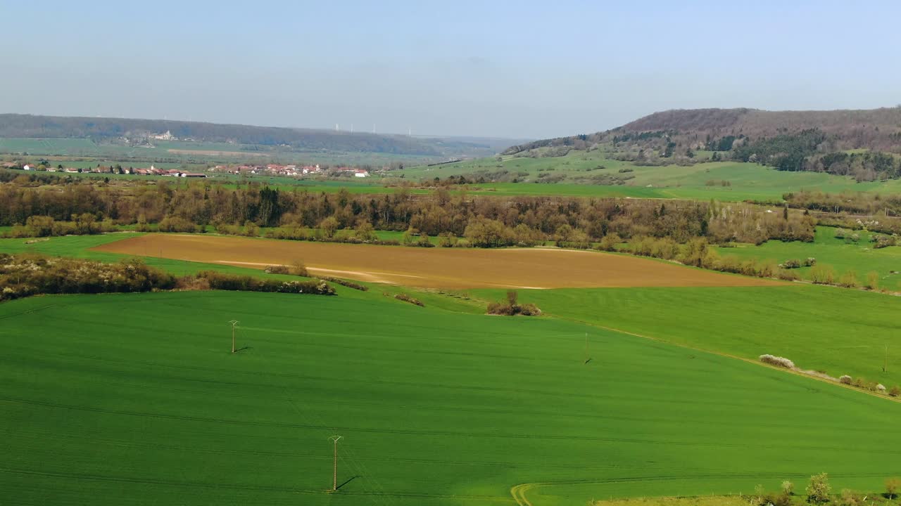 Aerial shot of the Beautiful Farmland
