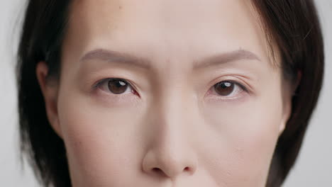 close-up of woman face with makeup